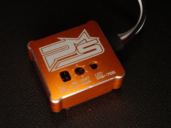 Power Star RCカー用ジャイロ「PS-755」 アルミ高安定性 アルミケース　オレンジ色_画像9