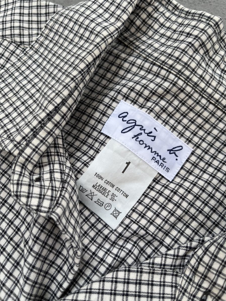 90s アニエス・ベー　長袖シャツ チェックシャツ agnesb made in Japan 日本製_画像2