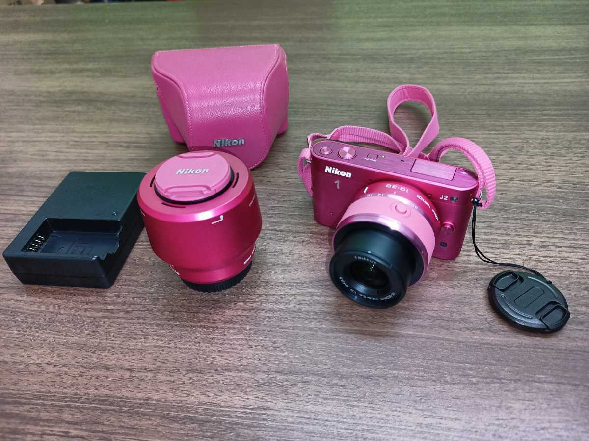 ヤフオク! - ジャンク品 Nikon 1 J2 ピンク ミラーレス一眼 ...