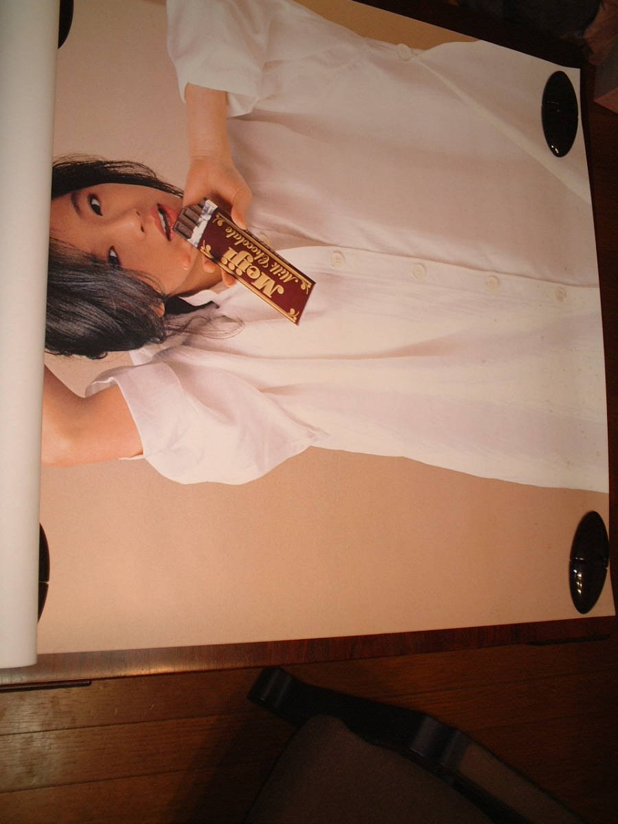  Nakamori Akina * редкость большой постер * Meiji шоколад хорошая вещь 