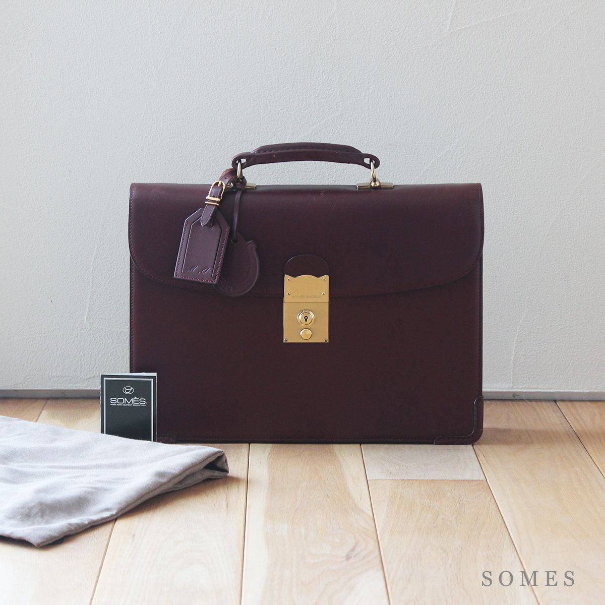 SALE/55%OFF】 ブリーフ エグゼクティブ レザー 本革 SADDLE SOMES