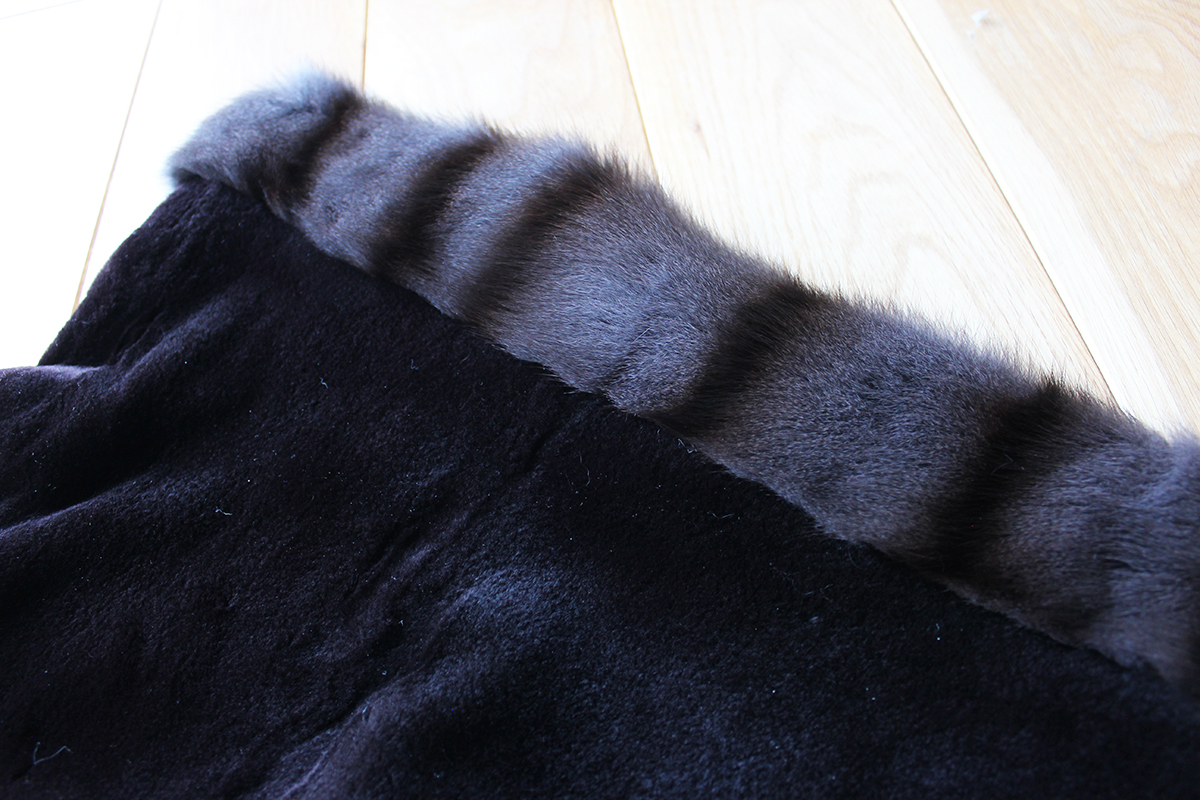  sheared mink × squirrel fur large size shawl Japanese clothes . equipment small articles stole tippet fur collar volume lady's fashion kimono 