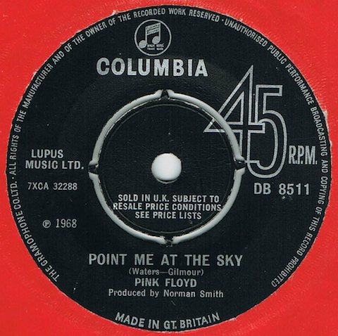 ● Pink Floyd / Point Me на Sky [UK 45 Оригинальный 7 -дюймовый одиночный психоделический прослушивание]