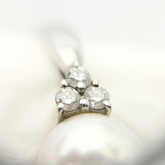 MIKIMOTO ミキモト Pt950 パール ダイヤモンドリング 極 5.1g 指輪 ...