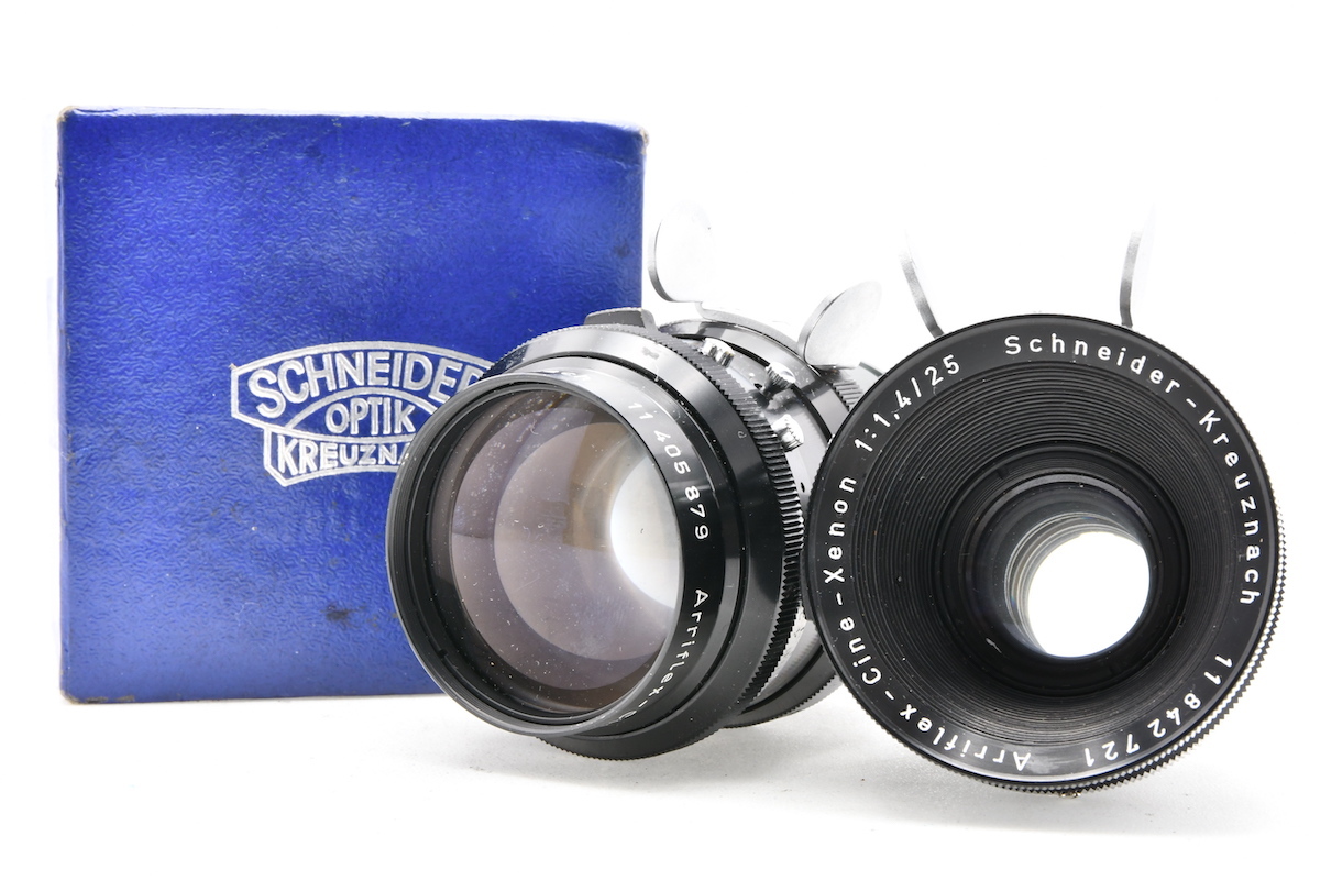 Schneider-Kreuznach Arriflex-Cine-Xenon 25mm F1.4 + 75mm F2