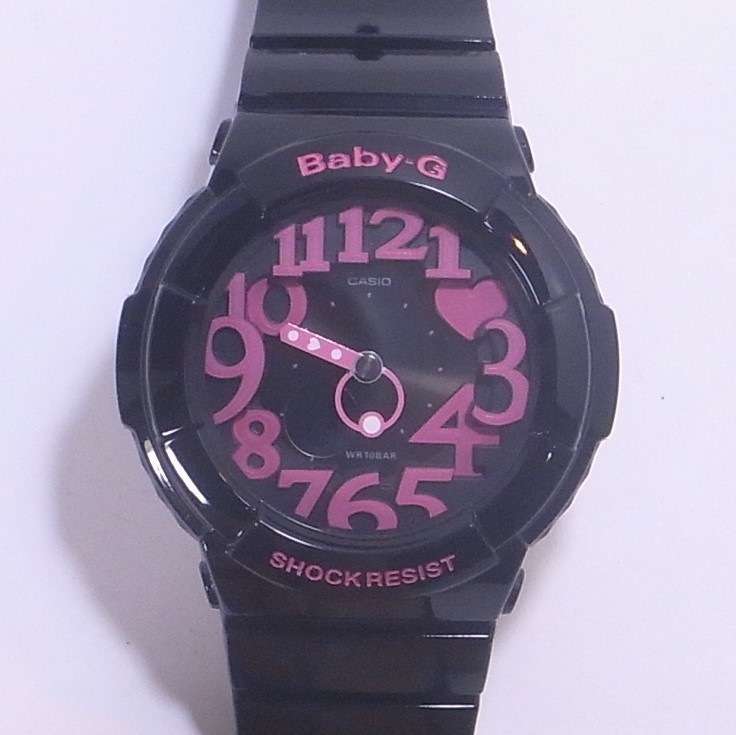 稼働品 美品 CASIO BABY-G カシオ ベビージー 腕時計 黒 ブラック BGA-130