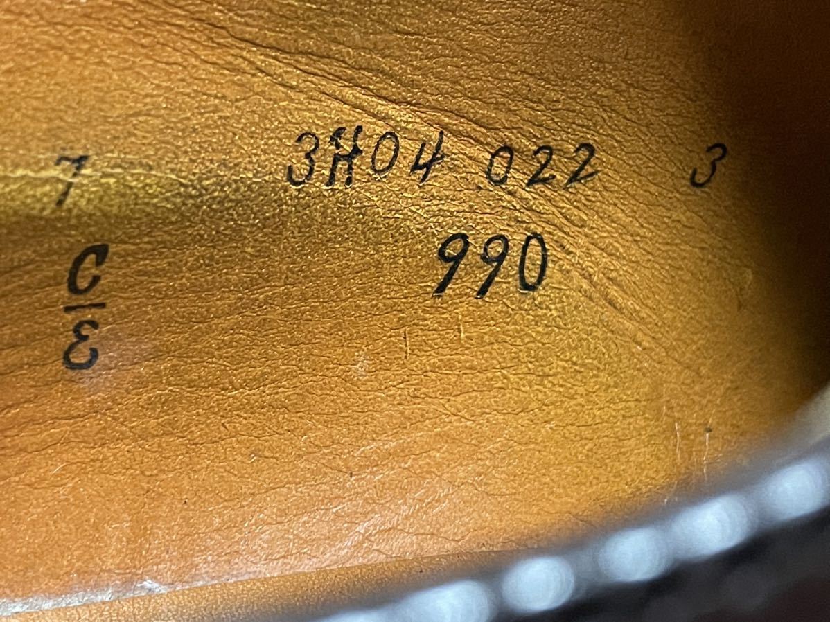 オールデン　コードバン　#990　7E　(25.0cm程度)　ダークバーガンディ　バリーラスト　純正シューツリー・純正箱・純正袋セット　Alden_画像9