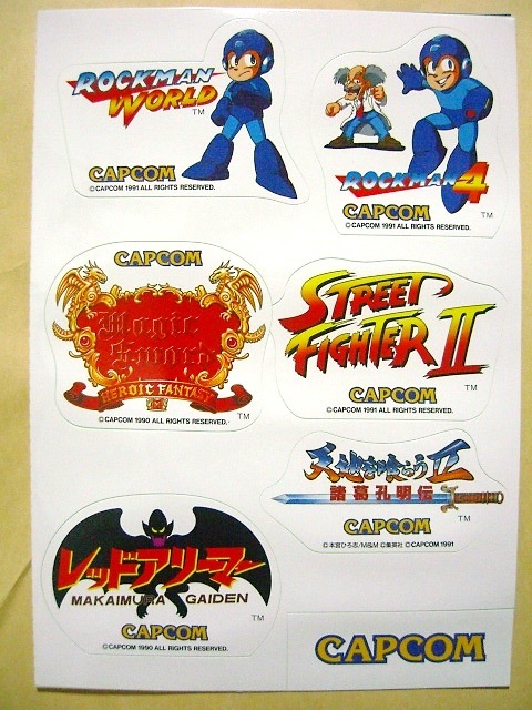 CAPCOM ステッカー HEROIC FANTASY 天地を喰らうⅡ ロックマン4 CAPCOM ステッカー HEROIC FANTASY 天地を喰らうⅡ ロックマン4
