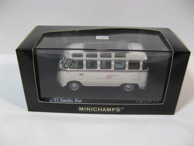 【未使用】ミニチャンプス 1/43 フォルクスワーゲン VW サンバ バス 1960 'Taeter & ziemons' ホワイト