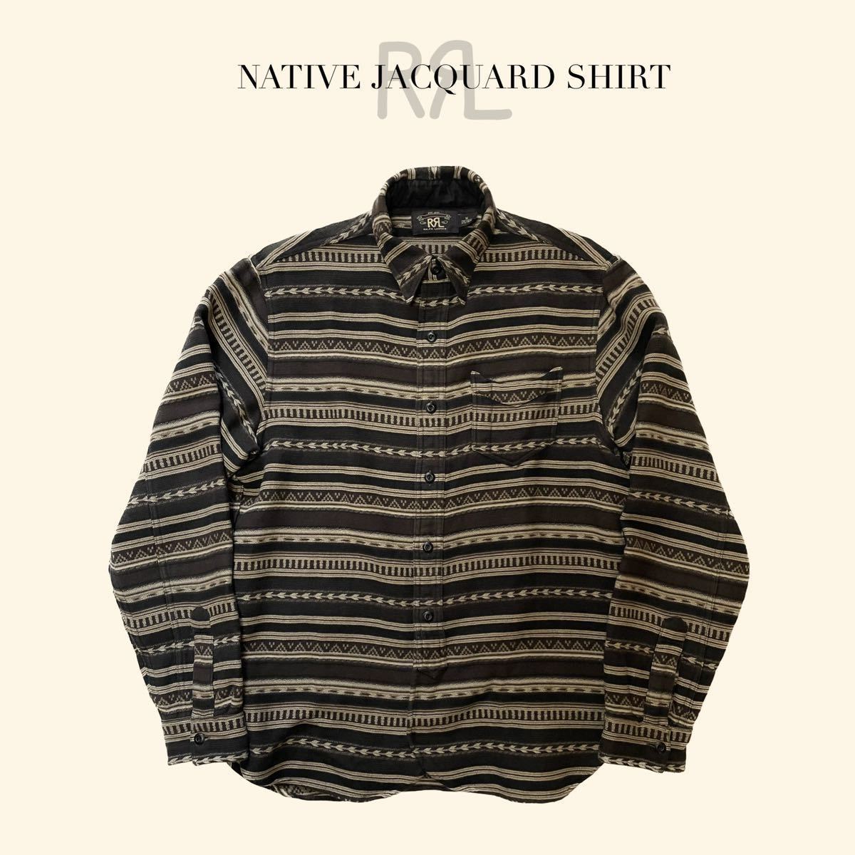 未使用品】 【希少/名作】RRL “Native Jacquard Shirt” M ネイティブ