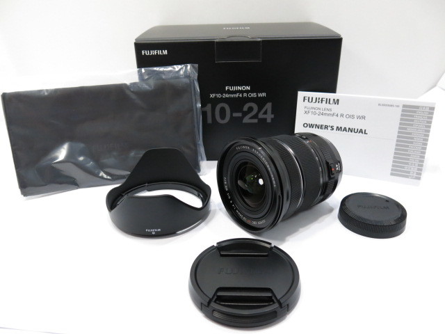 [ первоклассный товар ]FUJIFILM FUJINON XF10-24mm F4 R OIS WR оригинальный капот * оригинальный сумка * инструкция * оригинальная коробка есть Fuji пленка [ труба KY769]