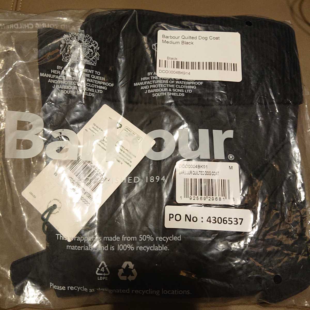  Bab a-BARBOUR Barbour quilting стеганое полотно собака пальто домашнее животное собака для стеганый dog coat black черный чёрный размер M новый товар включая доставку 