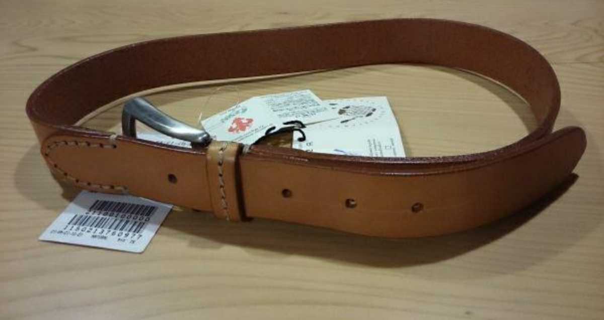 ci-va チーバ Leather belt レザー ベルト natural ナチュラル イタリア製 made in italy サイズ 75 size 新品 未使用 送料込 レザーベルト