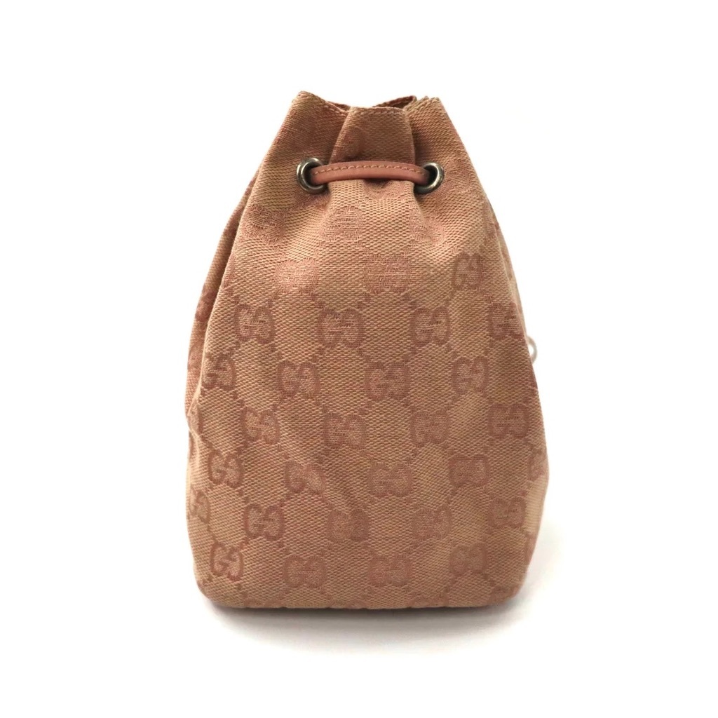 最安値で GUCCI 巾着ショルダーバッグ ピンク GGキャンバス 039.0973.00213 ポーチ 最安値で GUCCI 巾着ショルダーバッグ ピンク GGキャンバス 039.0973.00213 ポーチ
