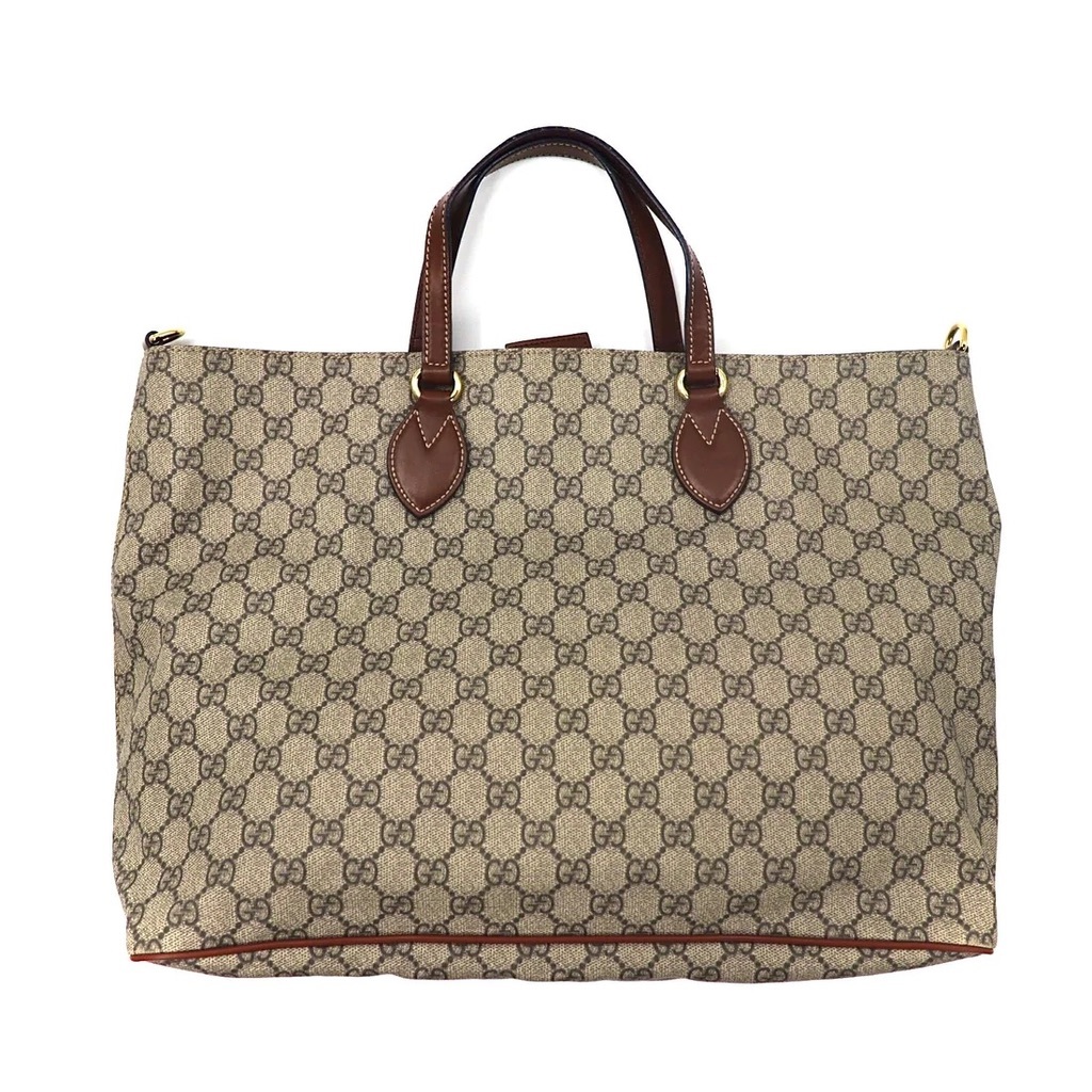 GUCCI 2WAYトートバッグ GGスプリーム ベージュ 453705 ショルダーストラップ付属_画像3