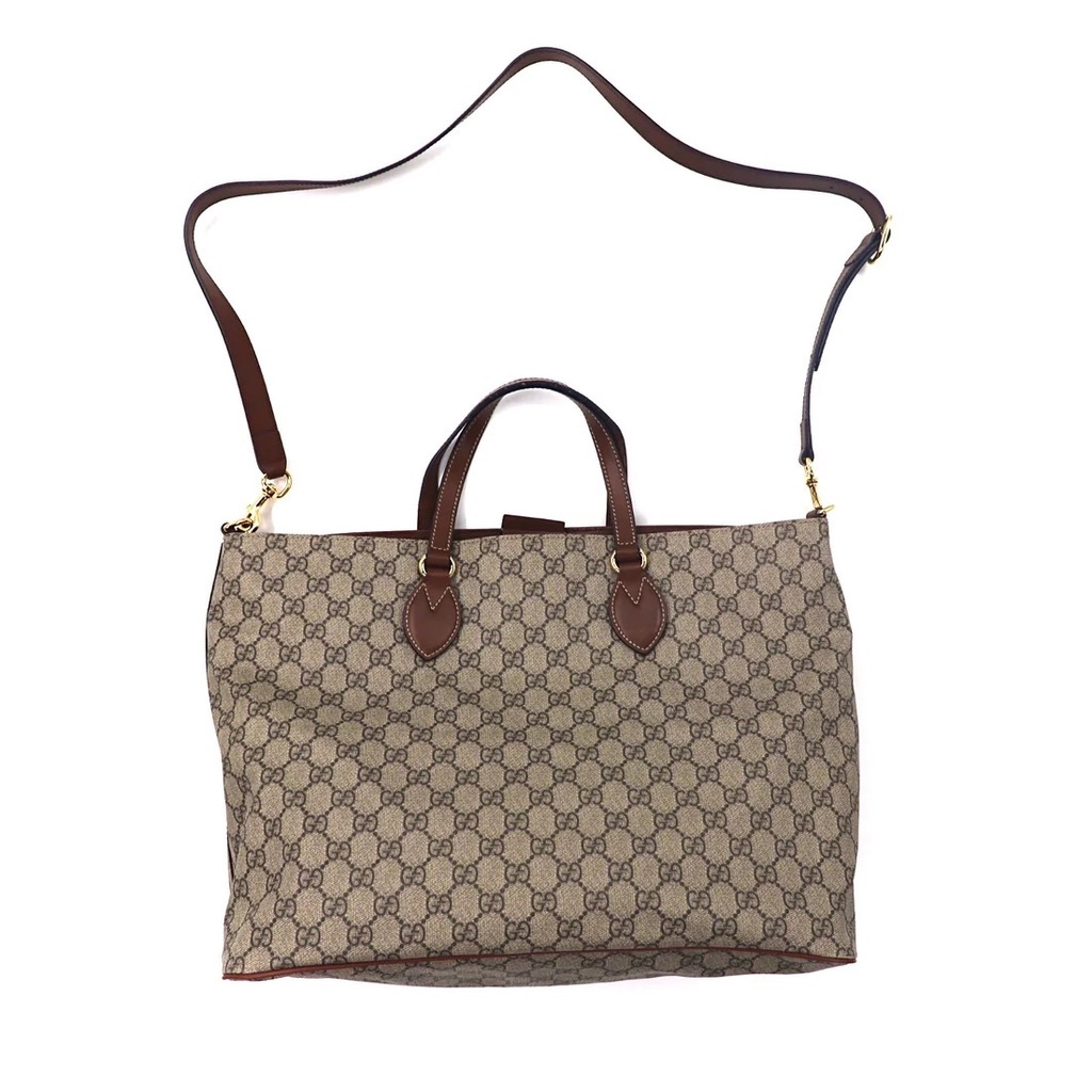 GUCCI 2WAYトートバッグ GGスプリーム ベージュ 453705 ショルダーストラップ付属_画像1