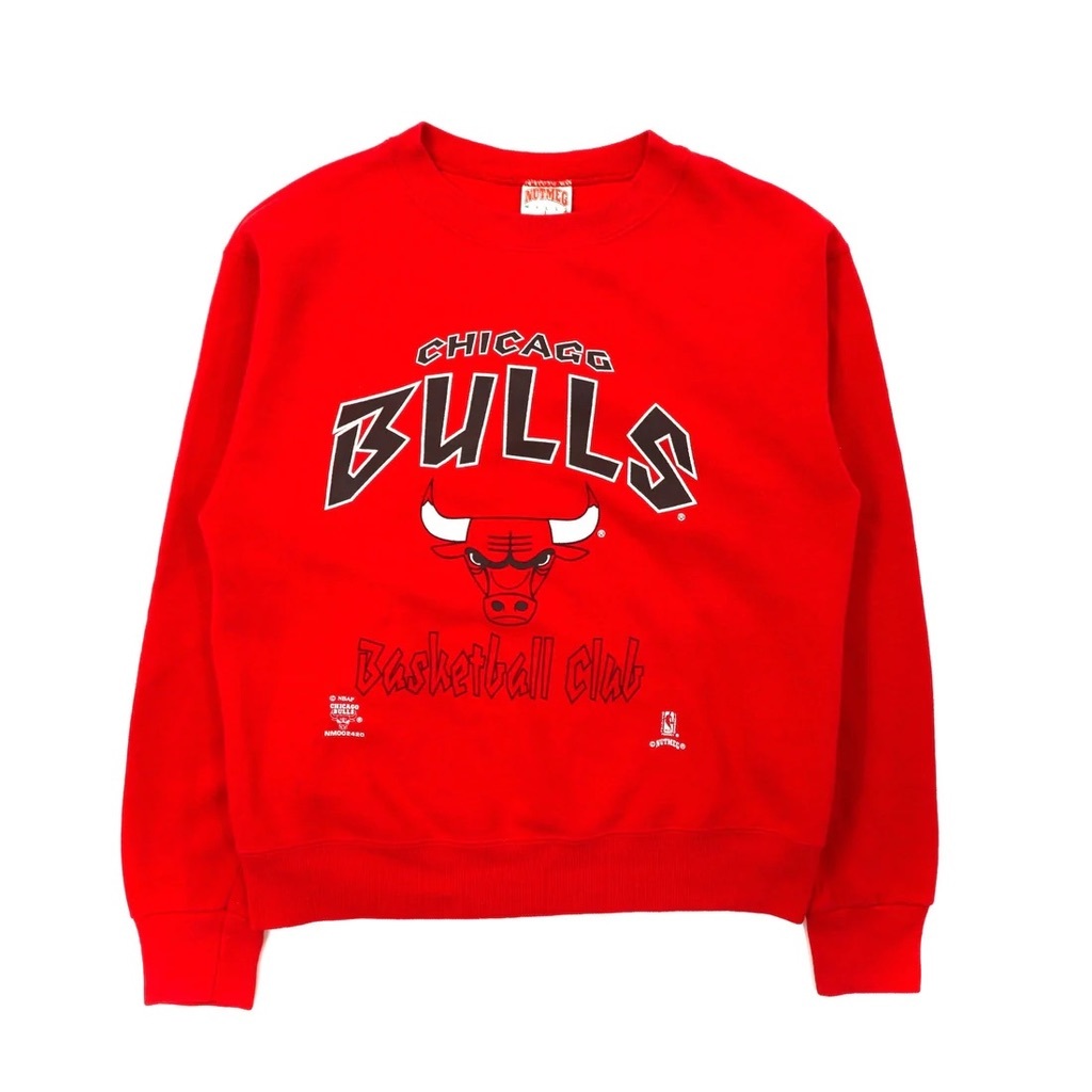 NUTMEG スウェット L レッド CHICAGO BULLS 90年代 USA製 NBA