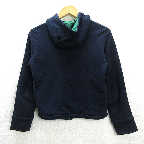 ** Bapy /BAPY full Zip parka sweat / A Bathing Ape [SHORT] navy blue LADIES/31[ used ]#