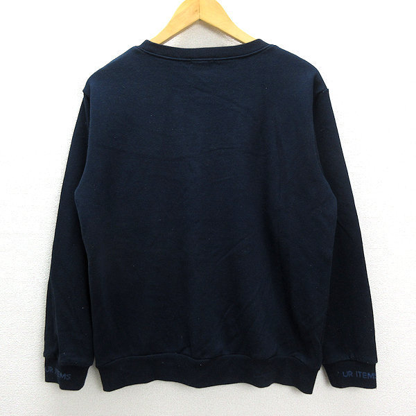 X★ アーバンリサーチ/ITEMS URBAN RESEARCH スウェットトレーナー【38】紺MENS/43【中古】■_画像2