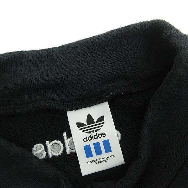 Z■90’S 古着■アディダス/ADIDASハイネック スウェットトレーナー■黒【160】ジュニア/LADIES可/レトロ/2【中古】■_画像3