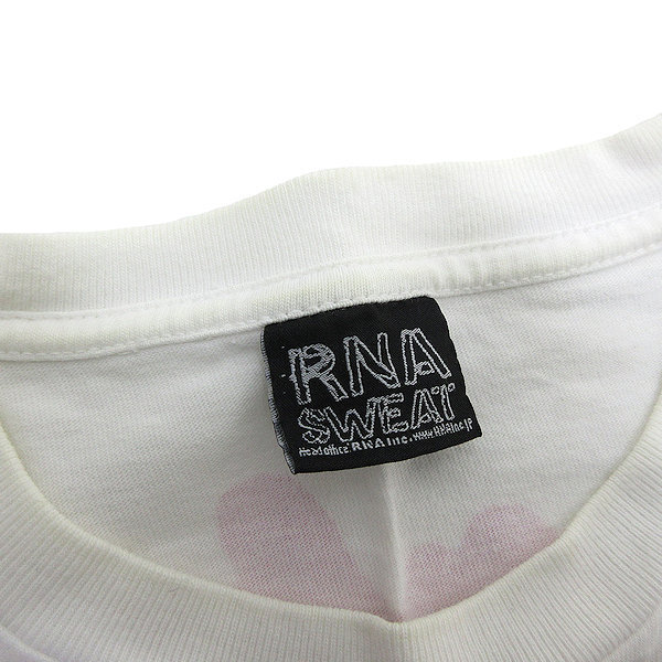 X★ アールエヌエー/RNA SWEAT 半袖プリントTシャツ【M】白LADIES/58【中古】■_画像3
