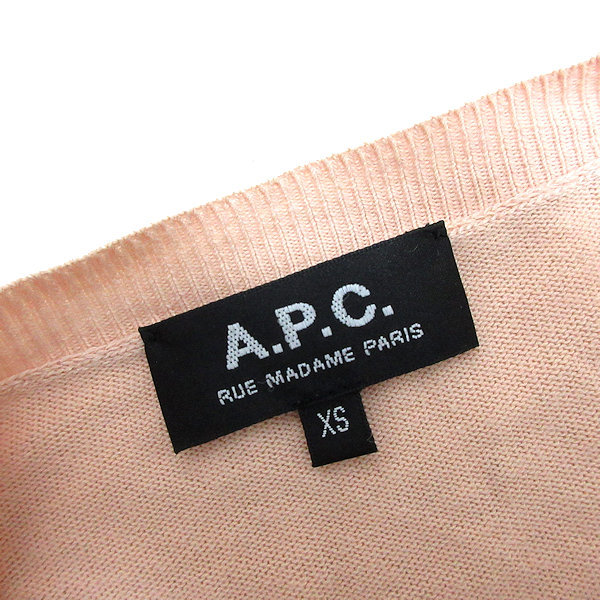 z# A.P.C. /A.P.C. cotton cardigan [XS] pink /LADIES/69[ used ]