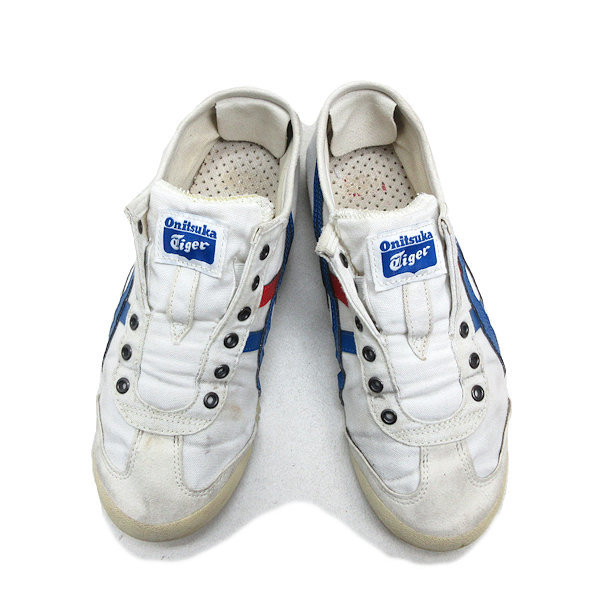 a■【23.5cm】オニツカタイガー/Onitsuka Tiger TH1B2N MEXICO 66 SLIP-ON キャンバススニーカー 白/LADIES/33【中古】_画像2