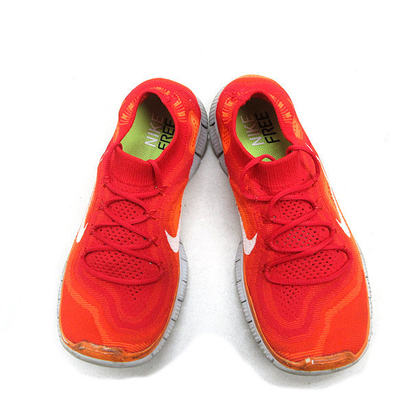 s■【25.5cm】ナイキ/NIKE FREE フライニット スニーカー 615805-618■橙/MENS/35【中古】_画像2