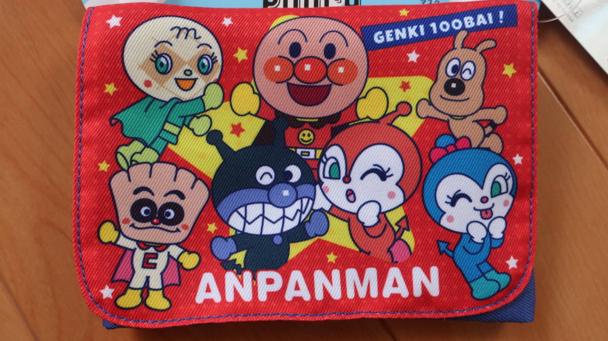  новый товар с биркой [ Anpanman ] удобный застежка-молния есть карман сумка 