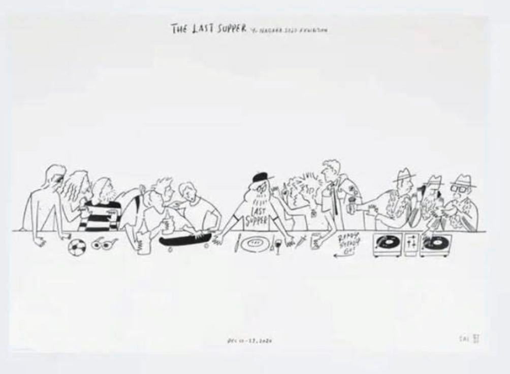 長場雄 個展 限定 ポスター & フライヤー セットThe Last Supper 最後の晩餐 ナガバユウ_画像1