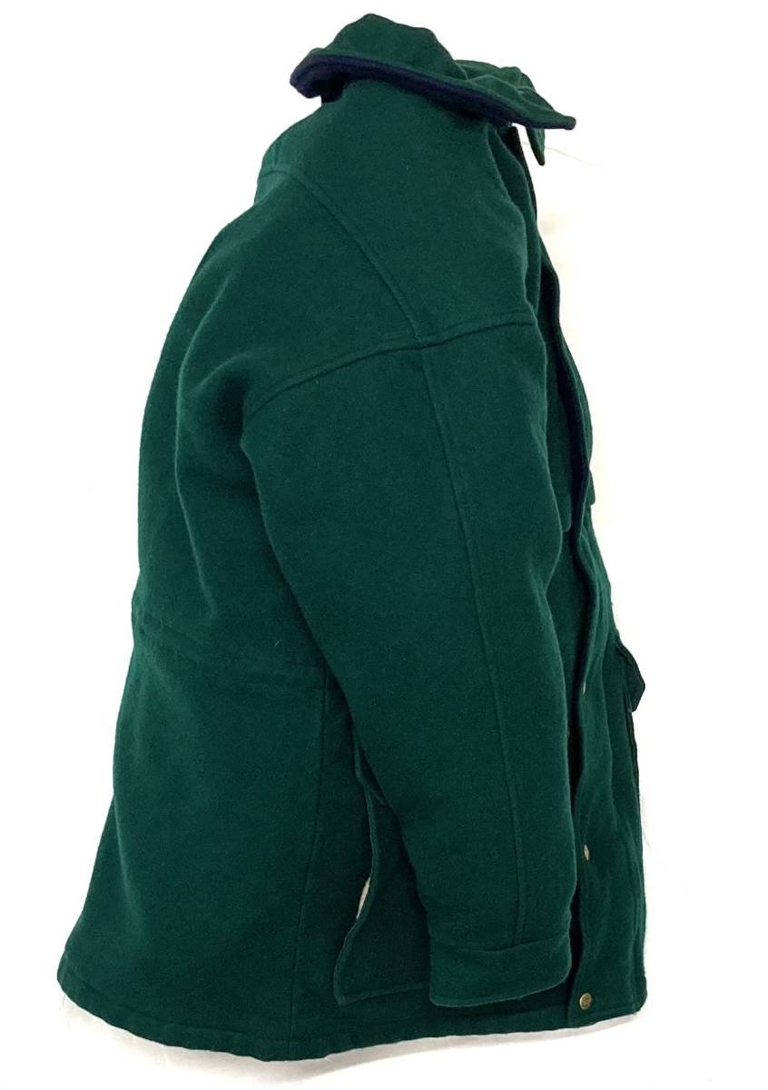 美品 USA製 80~90s WOOLRICH ウールジャケットM コート 緑紺 ハンティング ウールリッチ_画像3