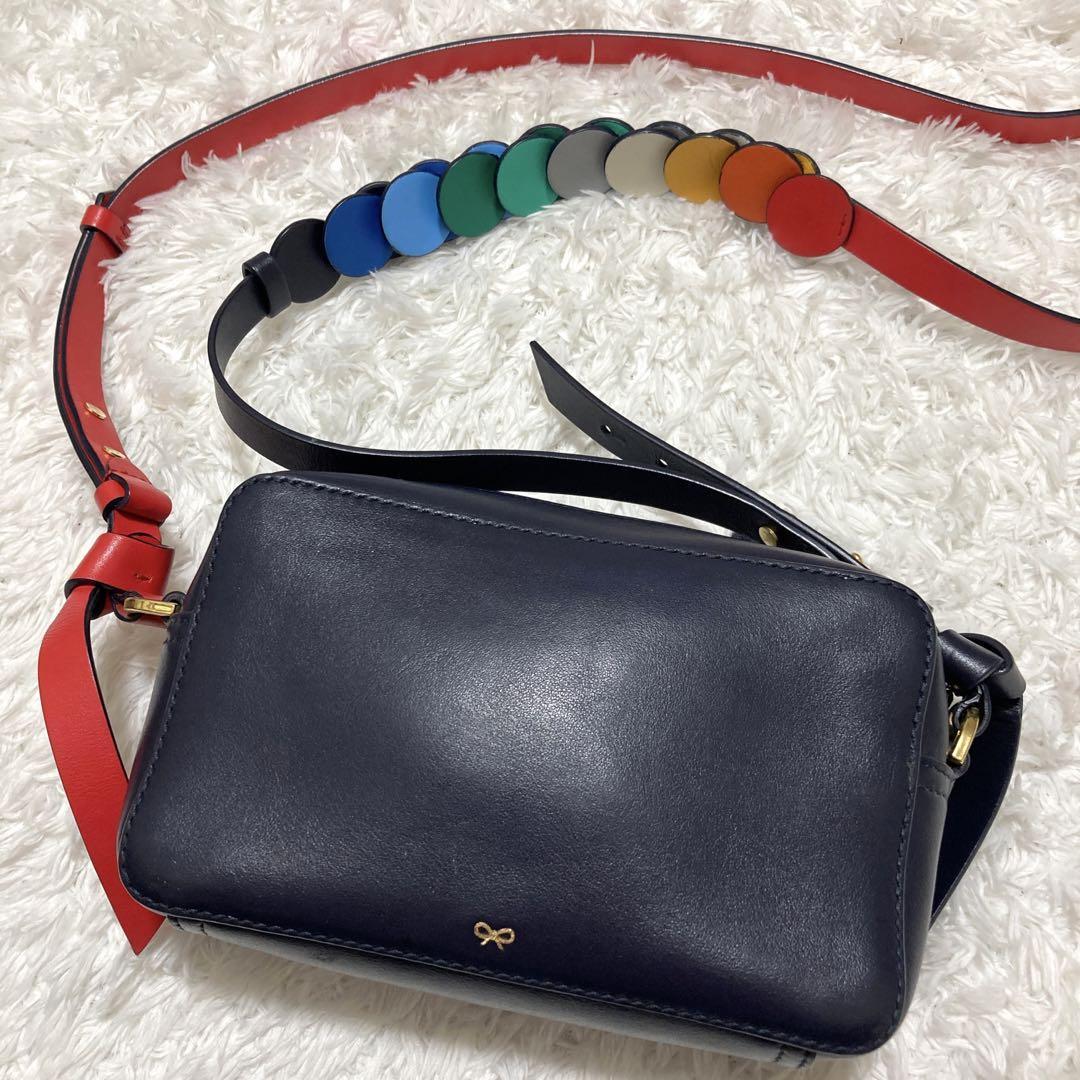 美品 ANYA HINDMARCH サークル ショルダーバッグ クロスボディ-