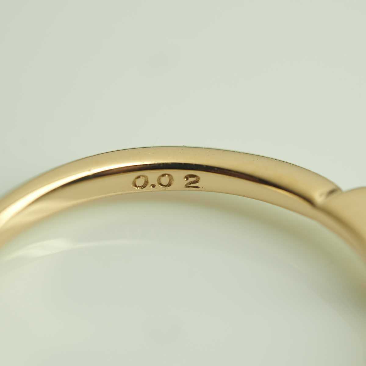 STAR JEWELRY スタージュエリー クロス天然ダイヤリング K18YG D0.02ct