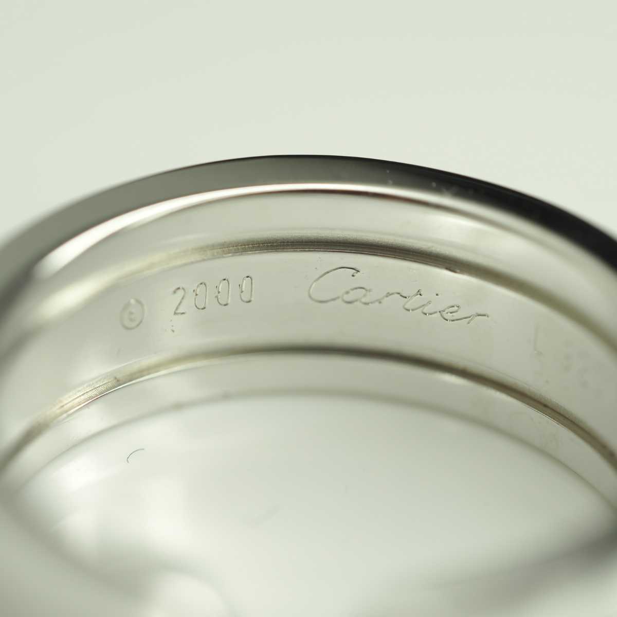 Cartier カルティエ C2リング ホワイトゴールド 750WG 52 日本サイズ12