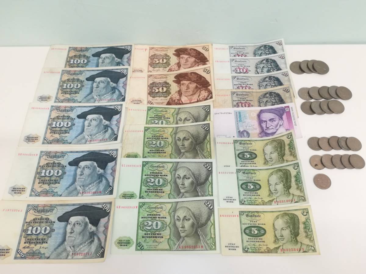 ドイツ 紙幣 硬貨 計390マルク 旧札 コイン imervillas.com