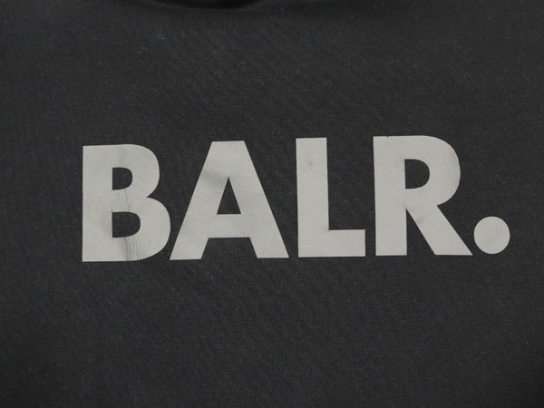 新品 最大値下げ　BALR. ボーラー　フード付きスウェットシャツ　裏起毛パーカ　切替え仕様　フーテッド　ブラック　サイズXL_画像3