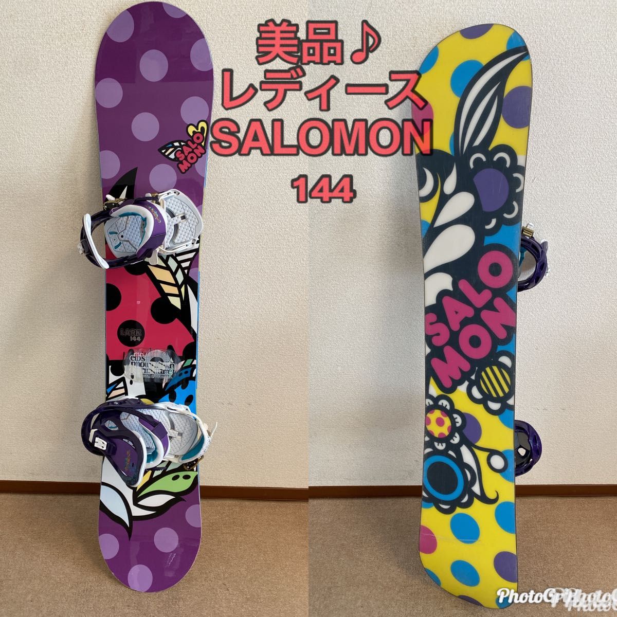 人気！【美品】サロモン☆女性 レディース スノーボードセット 
