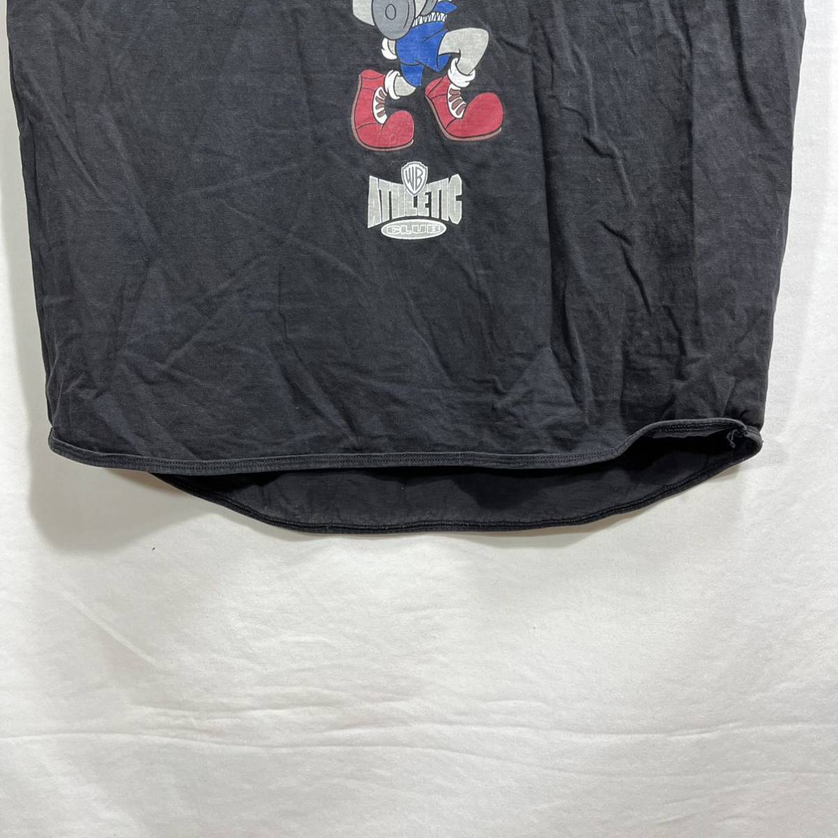 # ACME CLOTHING Warner Bros Looney Tunes Bugs Bunny m Kim ki.tore illustration print tank top old clothes size L black #