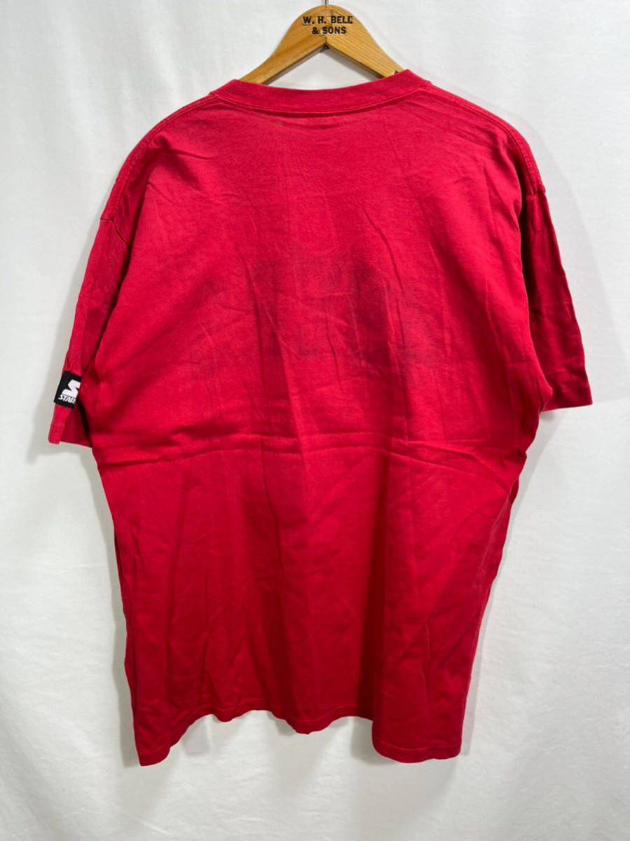 ■ 90s 90年代 ビンテージ USA製 STARTER NFL サンフランシスコ 49ers ロゴプリント 半袖 Tシャツ LARGE レッド アメカジ アメフト ■_画像6