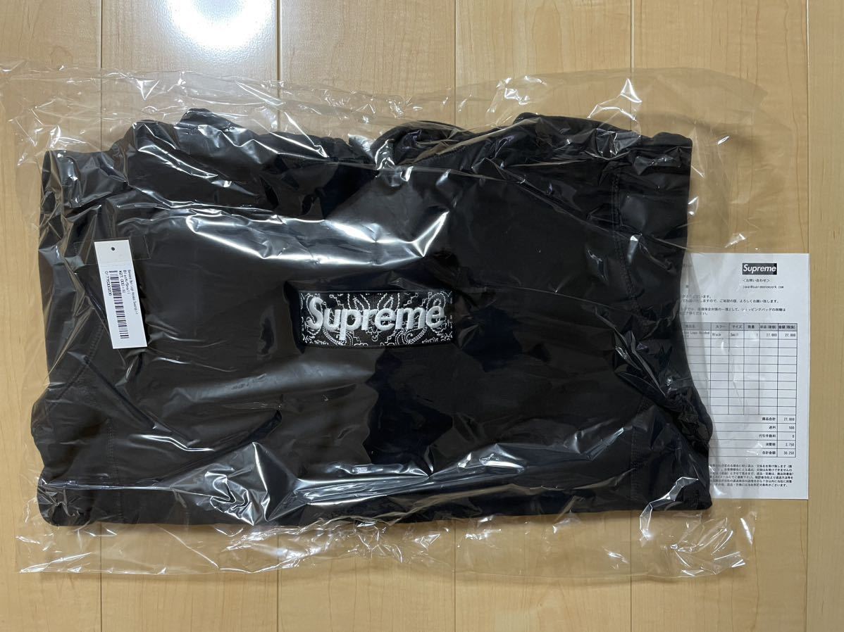 Supreme 19FW Week16 Bandana Box Logo Hooded Sweatshirt Black Small オンライン購入 国内正規 納品書付 バンダナボックスロゴ 黒Sサイズ