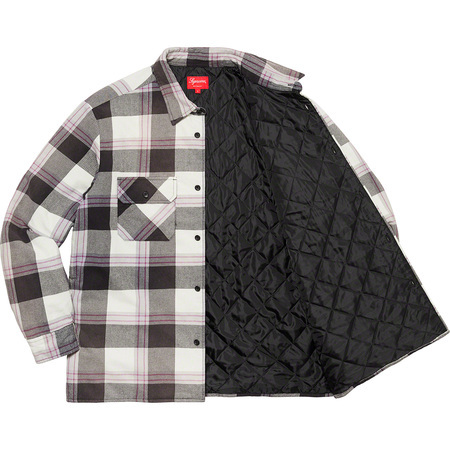 Supreme 20FW Week16 Quilted Flannel Shirt White Small オンライン購入 国内正規 納品書タグ付 キルティングフランネルシャツ 白 Sサイズ