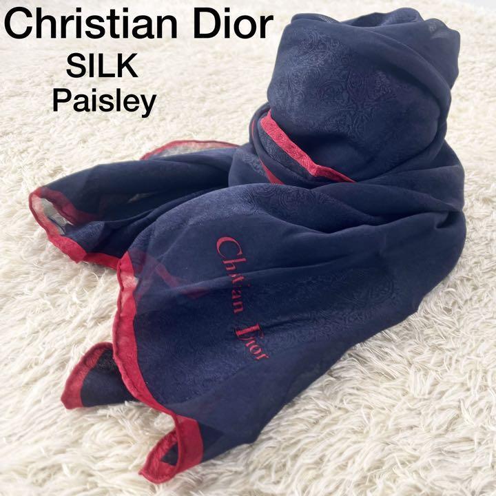 特価】 ストール クリスチャンディオール Dior 極美品Christian シルク