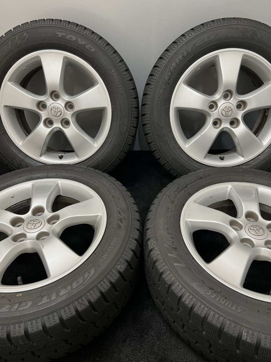 215/60R16 TOYO/GARIT GIZ 17年 トヨタ 30 エスティマ 純正 16インチ 6.5J ＋50 114.3 5H スタッドレス 4本 カムリ マークX クラウン_画像1