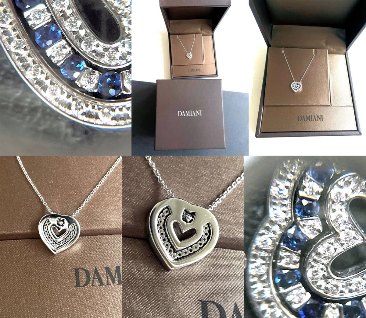 未使用 2021年購入 極美品 定価39万 DAMIANI ダミアーニ ベルエポック ハート K18 WG パヴェ ダイヤモンド サファイア ネックレス 未使用 2021年購入 極美品 定価39万 DAMIANI ダミアーニ ベルエポック ハート K18 WG パヴェ ダイヤモンド サファイア ネックレス