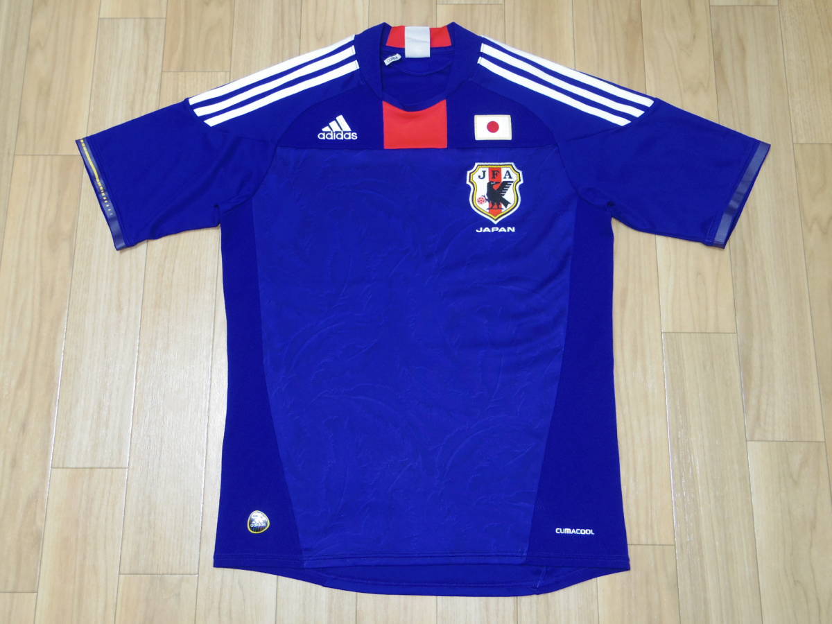 ■adidas アディダス■サッカー 日本代表 ユニフォーム 10-11 2010■メンズ M 国内正規品 JFA■ウェア シャツ ワールドカップ w杯_画像1