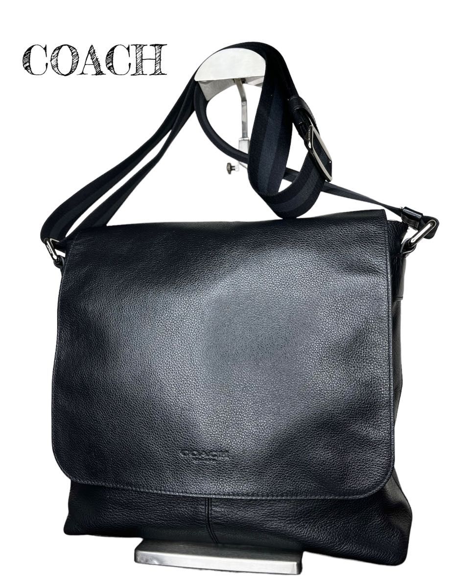 美品 『COACH コーチ メッセンジャーバッグ 』 CHRLS SM MSNGR LTHR