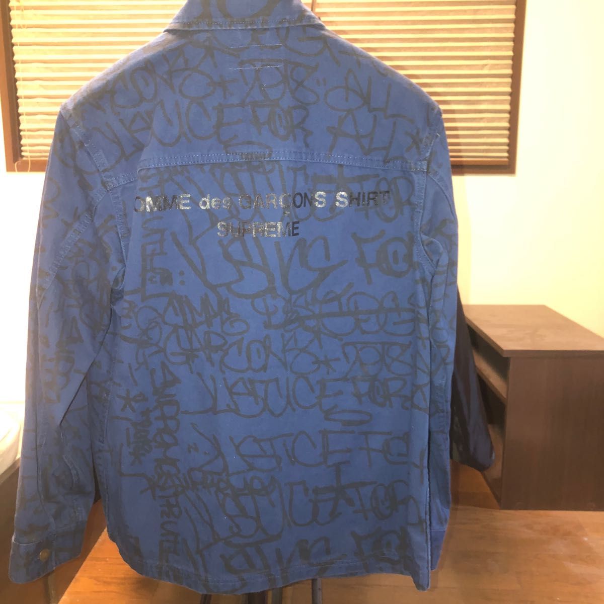 Supreme Comme Des Garcons SHIRTR Painted Canvas Chore Coat Black S