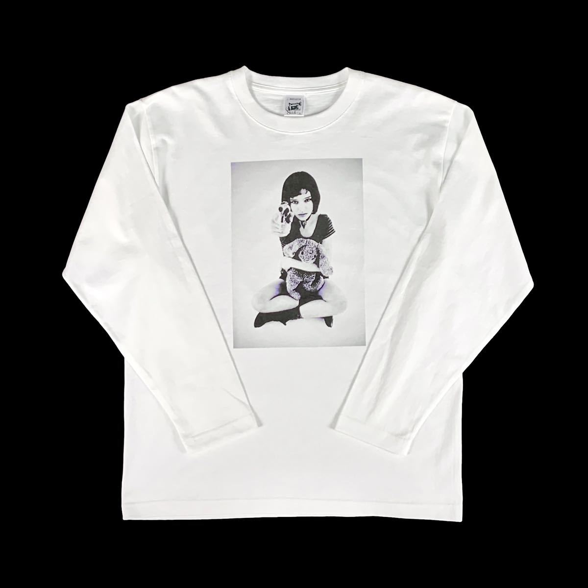 新品 大きい オーバー サイズ XXL 3XL 4XL 対応 レオン 映画 少女 マチルダ ぬいぐるみ 拳銃 モノクロ ビッグ ロンT 長袖 Tシャツ パーカー