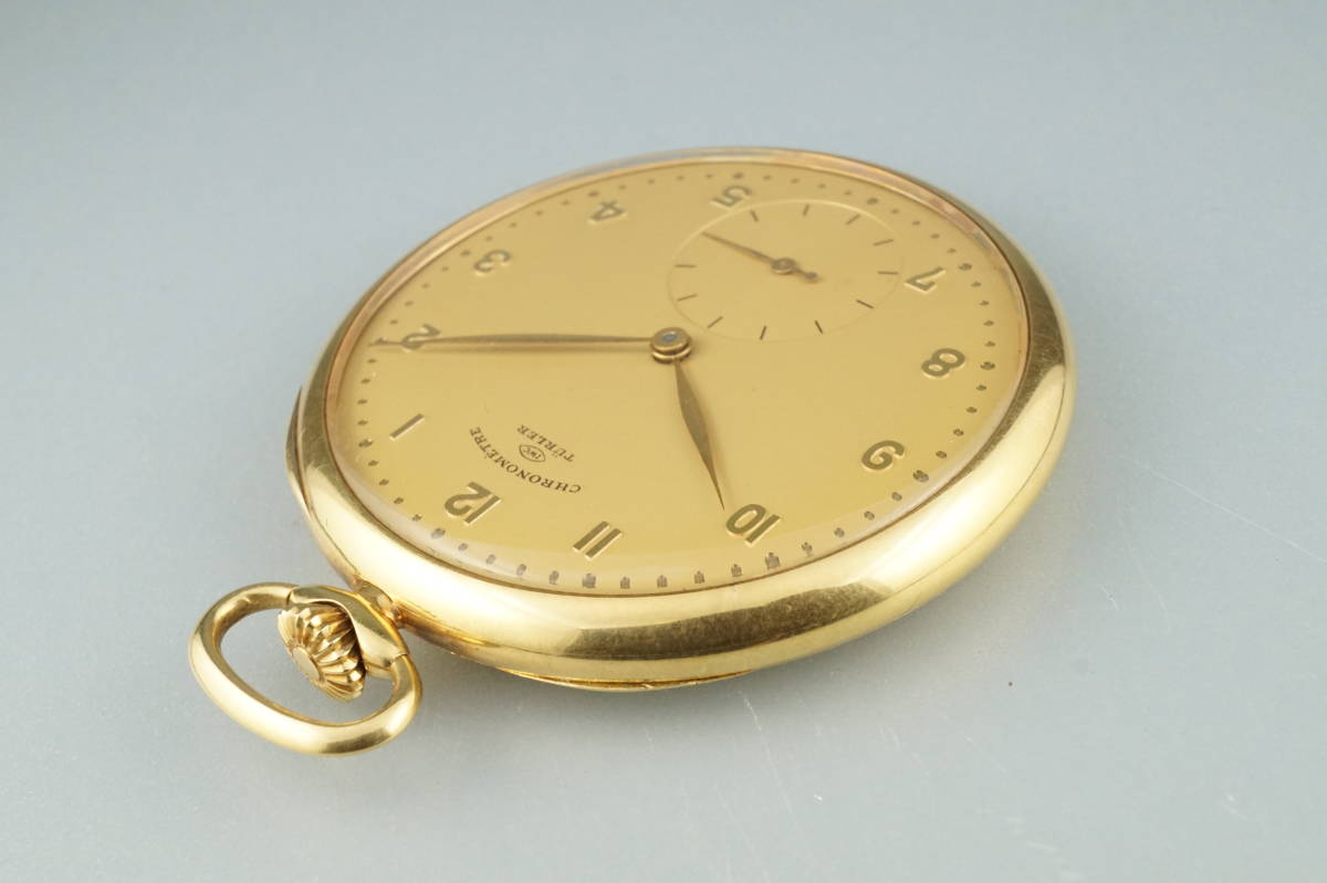 IWC 懐中時計 18金無垢ケース チューラーWネーム クロノメーター cal.97 手巻き POCKET WATCH TURLER CHRONOMETRE アンティークの画像7