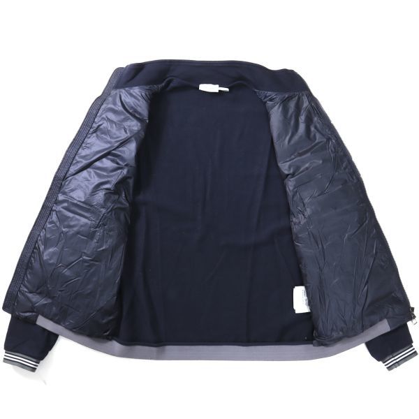 1円！ モンクレール MONCLER ニット切り替え ダウンジャケット ナイロン ネイビー Lサイズ NK-DK390